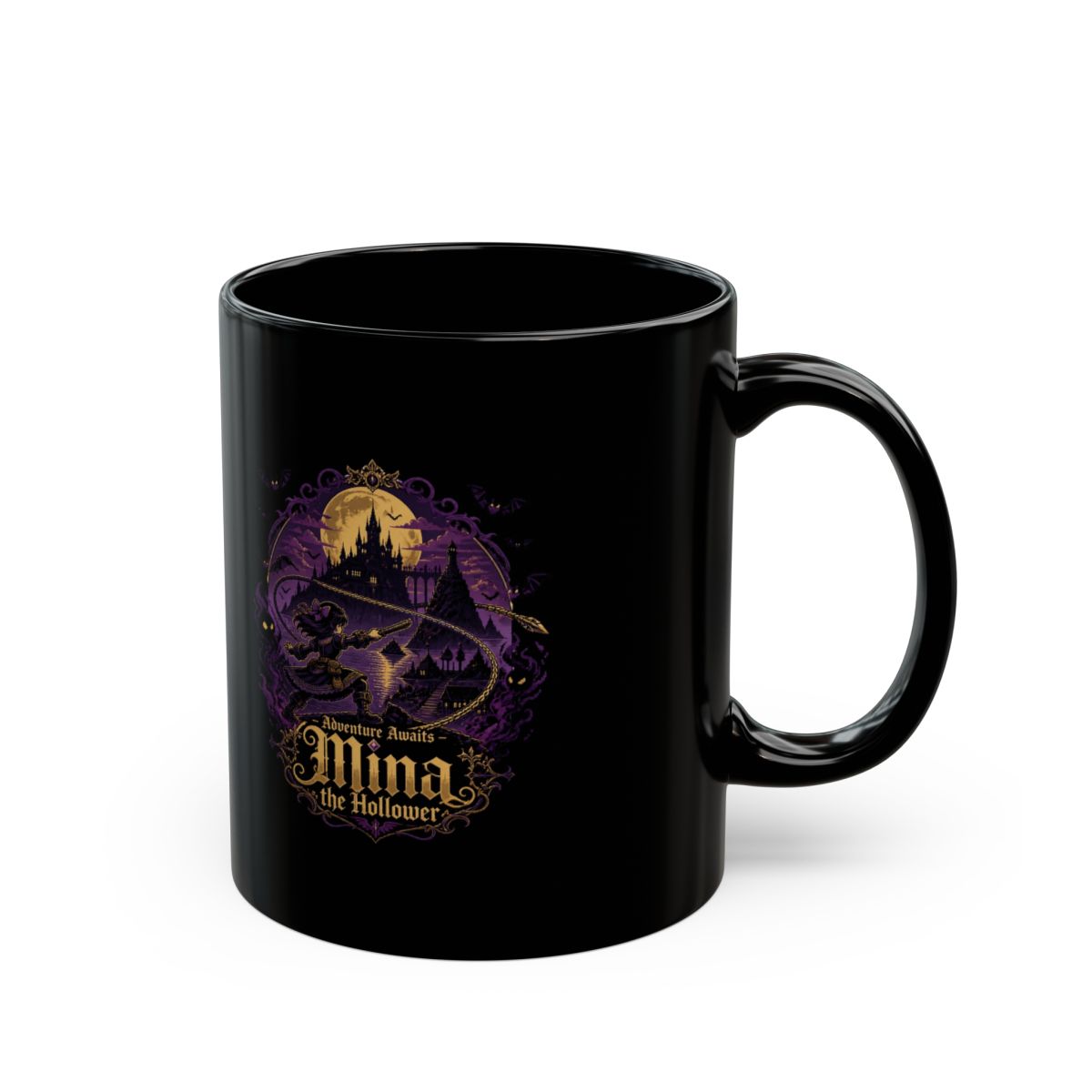 Mina the Hollower "Adventure Awaits – Mina the Hollower" Black Mug