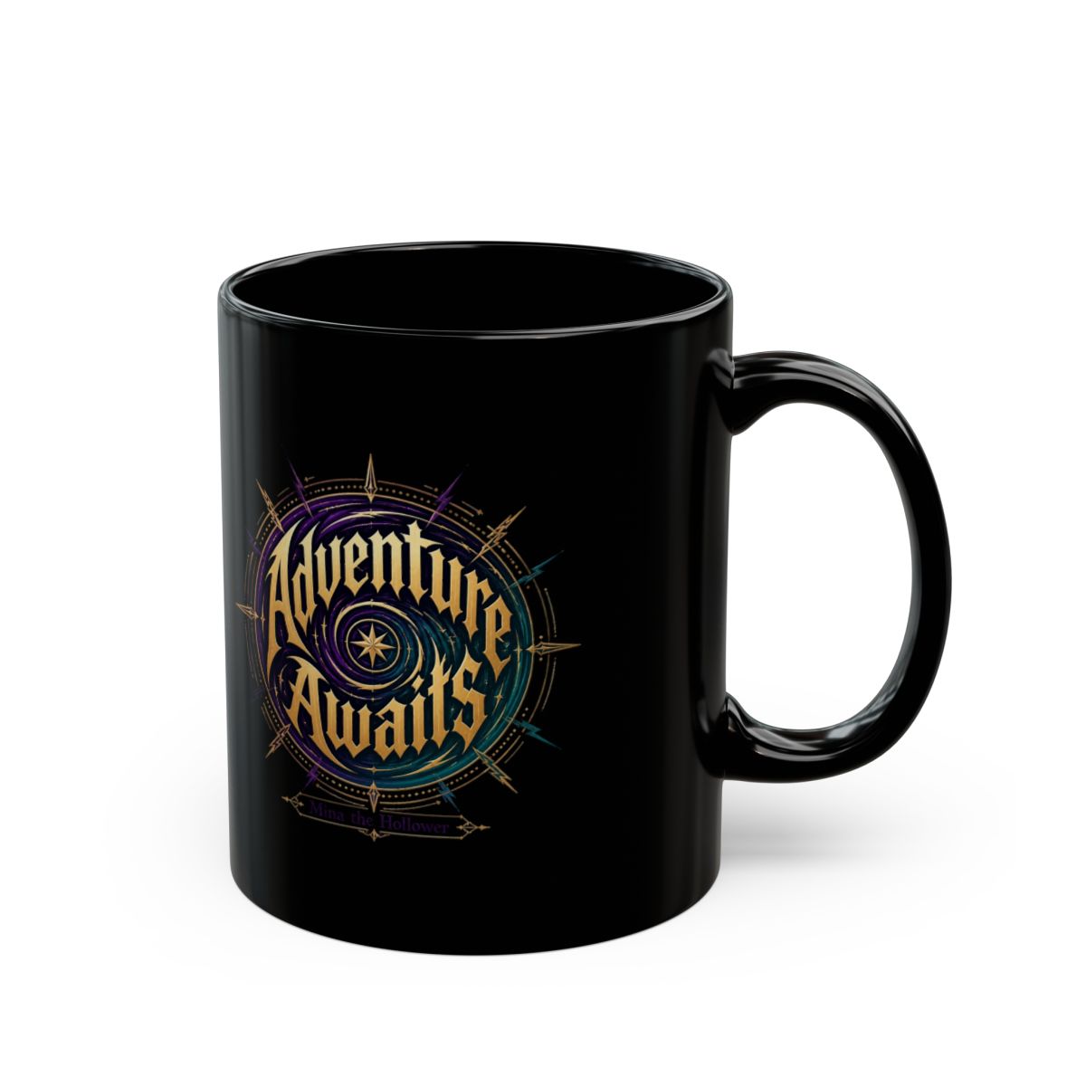 Mina the Hollower "Adventure Awaits" Black Mug