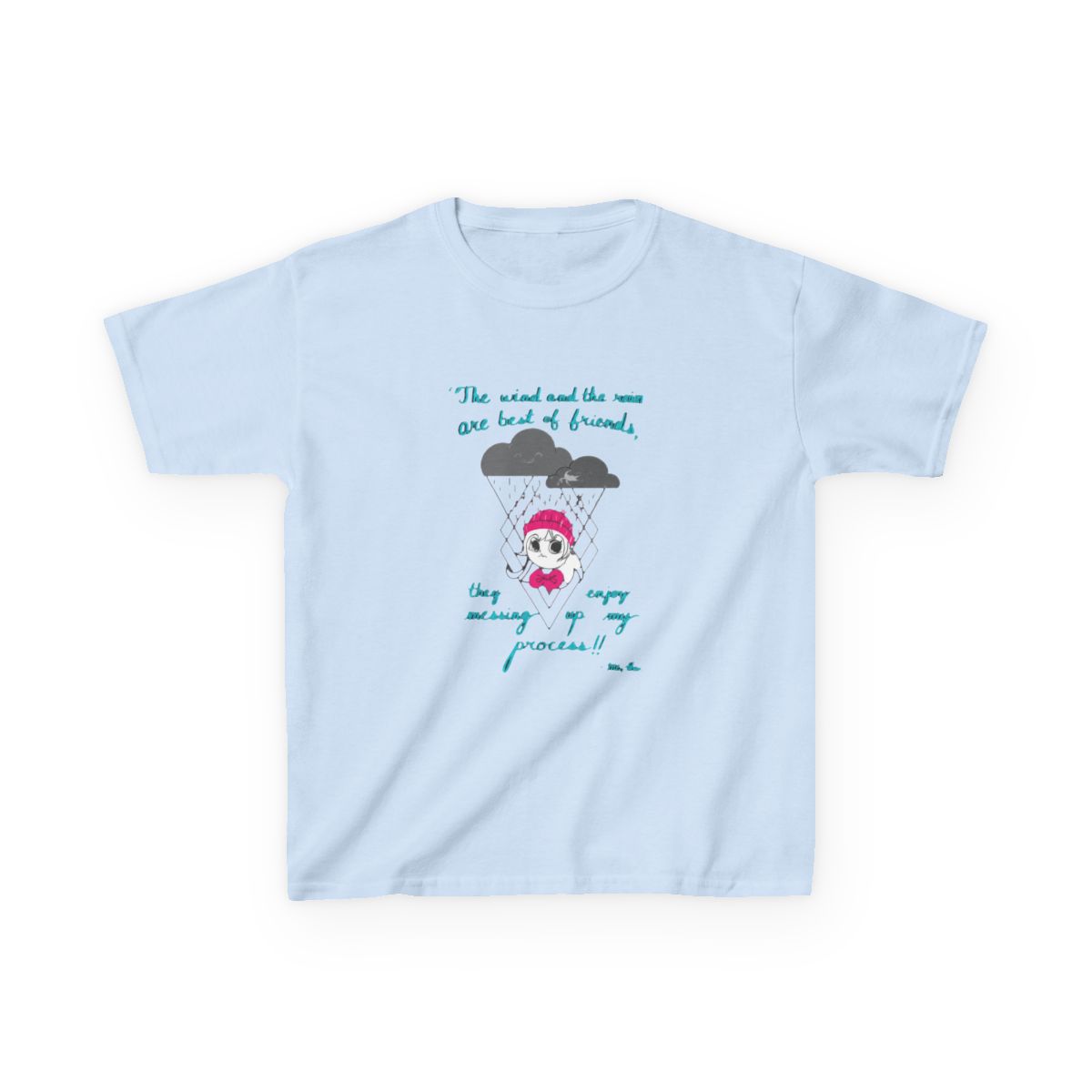 Miss. Mina the wind and rain Kids T-Shirt | Mina the Hollower - alternate angle 2, merchandise
