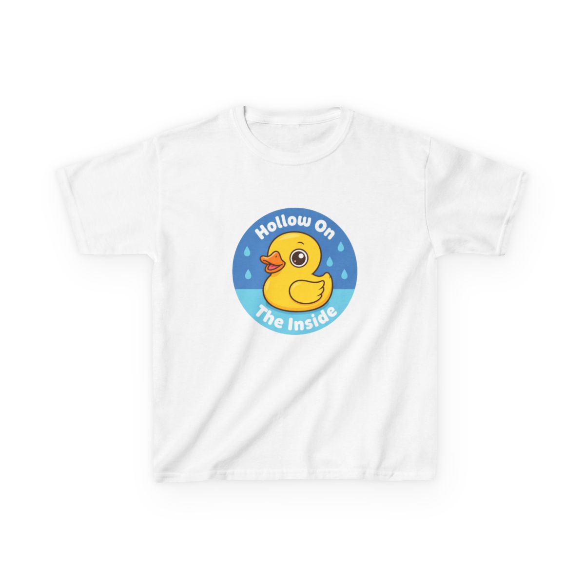Cute Rubber Duck Hollow On The Inside Funny Sad Kids T-Shirt | Mina the Hollower